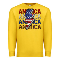 Lemon America with lightning bold Premium Sweatshirt - CowGirlArtShop