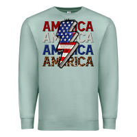 Seafoam America with lightning bold Premium Sweatshirt - CowGirlArtShop