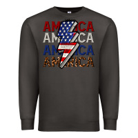 Smoke America with lightning bold Premium Sweatshirt - CowGirlArtShop