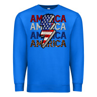 True Royal America with lightning bold Premium Sweatshirt - CowGirlArtShop