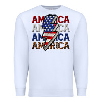White America with lightning bold Premium Sweatshirt - CowGirlArtShop