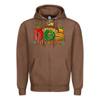 Chestnut I'm dos let's Fiesta Zipper Hoodie - NancyCooperArtShop