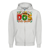 Dove Grey I'm dos let's Fiesta Zipper Hoodie - NancyCooperArtShop
