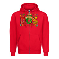 Red I'm dos let's Fiesta Zipper Hoodie - NancyCooperArtShop