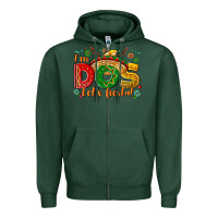 Sports Green I'm dos let's Fiesta Zipper Hoodie - NancyCooperArtShop