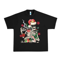 Black skeleton santa Urban Heavy Tee - MaliasSmallBusiness
