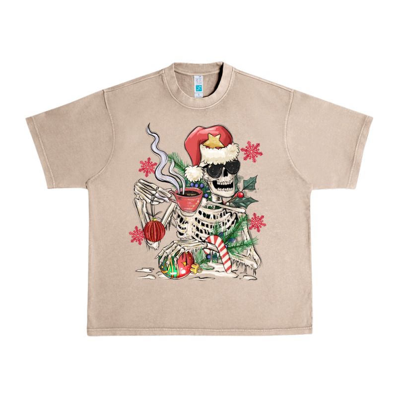 Skeleton Santa Urban Heavy Tee by MaliasSmallBusiness | Teevron