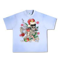 Grape Ice skeleton santa Urban Heavy Tee - MaliasSmallBusiness