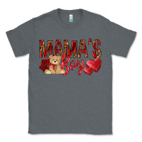 Charcoal Heather mamas boy with leopard Classic Tee - NancyCooperArtShop