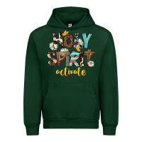 Forest Green Holy Spirit Activate Urban Hoodie - FaDigitalArtStudio