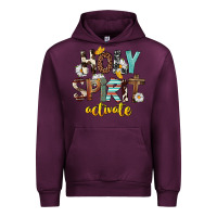 Mauve Wine Holy Spirit Activate Urban Hoodie - FaDigitalArtStudio