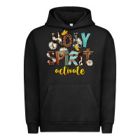 Pigment Black Holy Spirit Activate Urban Hoodie - FaDigitalArtStudio