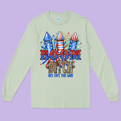 Boom Bıtch Get Out The Way Long Sleeve Tee Designed By Jahusdesignshop