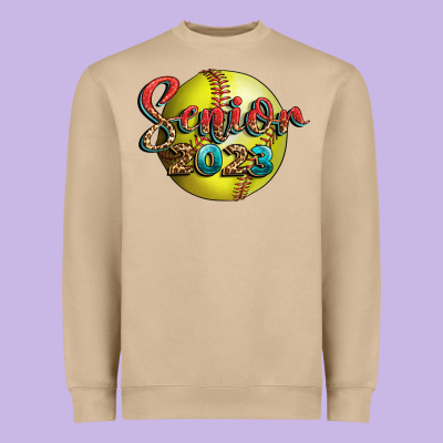 Softball Senior 2023 Heavyweight Sweatshirt Designed By Bundleandbundleshop