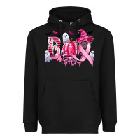 Black boo pink pumpkin witch breast cancer Heavyweight Hoodie - CowGirlArtShop