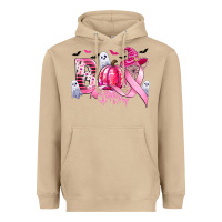 Mushroom boo pink pumpkin witch breast cancer Heavyweight Hoodie - CowGirlArtShop