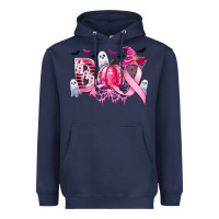 Navy boo pink pumpkin witch breast cancer Heavyweight Hoodie - CowGirlArtShop