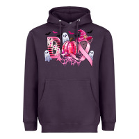 Plum boo pink pumpkin witch breast cancer Heavyweight Hoodie - CowGirlArtShop