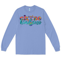 Colony Blue Lgbtq Choose Kindness With Heart And Peace Long Sleeve Tee - BundleAndBundleShop