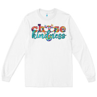 White Lgbtq Choose Kindness With Heart And Peace Long Sleeve Tee - BundleAndBundleShop