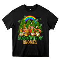 Black hangin with my gnomes with rainbow Heavy Core Tee - AdoDesignShop