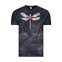 Cloud Black dragonfly Vintage Tee - MaliasSmallBusiness