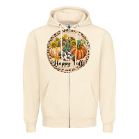 Sandshell Happy Fall Zipper Hoodie - texasbilliewilder