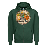 Sports Green Happy Fall Zipper Hoodie - texasbilliewilder