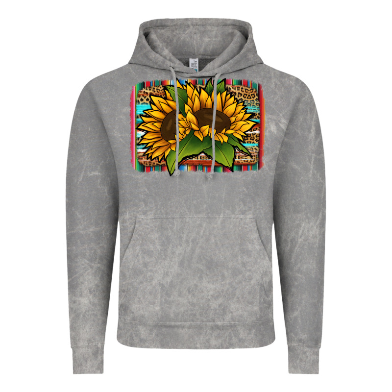 Sunflower Serape Leopard Background Vintage Hoodie by Jasminsmagicworld | Teevron