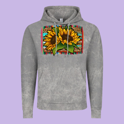 Sunflower Serape Leopard Background Vintage Hoodie Designed By Jasminsmagicworld