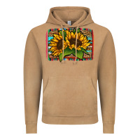 Vintage Camel sunflower serape leopard background Vintage Hoodie - Jasminsmagicworld
