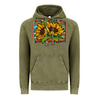 Vintage Olive sunflower serape leopard background Vintage Hoodie - Jasminsmagicworld