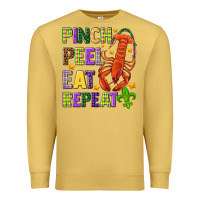 Antique Gold Pinch peel eat repeat crawfish Premium Sweatshirt - HowdyJamesFarm