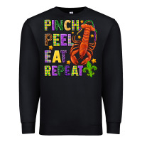 Black Pinch peel eat repeat crawfish Premium Sweatshirt - HowdyJamesFarm