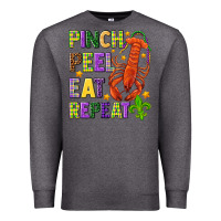 Charcoal Heather Pinch peel eat repeat crawfish Premium Sweatshirt - HowdyJamesFarm