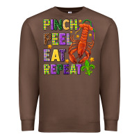 Chestnut Pinch peel eat repeat crawfish Premium Sweatshirt - HowdyJamesFarm