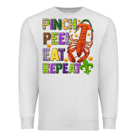 Oatmeal Heather Pinch peel eat repeat crawfish Premium Sweatshirt - HowdyJamesFarm