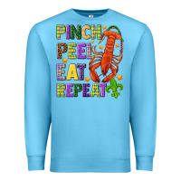 Ocean Blue Pinch peel eat repeat crawfish Premium Sweatshirt - HowdyJamesFarm