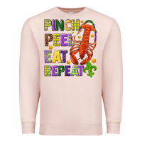 Pale Pink Pinch peel eat repeat crawfish Premium Sweatshirt - HowdyJamesFarm