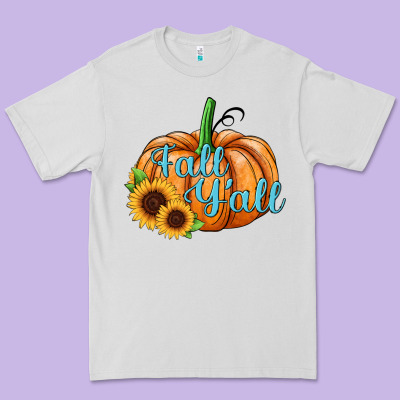 Fall Y'all Pumpkin Premium Tee Designed By Jahusdesignshop