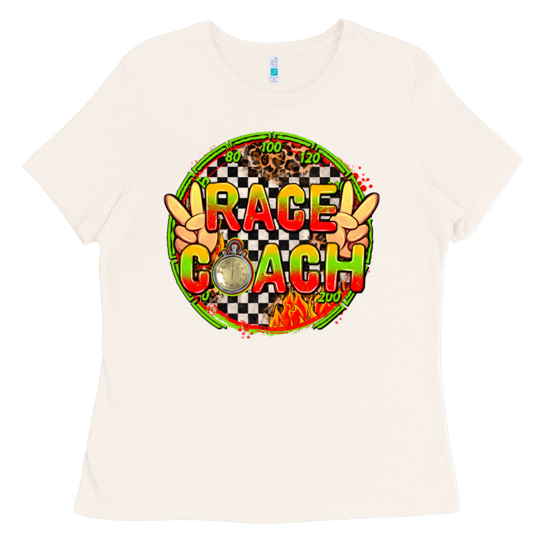 Race Coach With Leopard And Peace Hand Ladies Tee by AdoDesignShop | Teevron