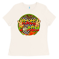 Bone Race coach with leopard and peace hand Ladies Tee - AdoDesignShop