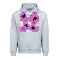 Heather Grey cute ghost halloween seamless pattern Urban Hoodie - BundleAndBundleShop