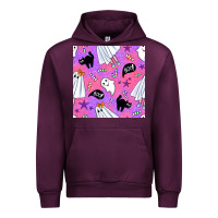 Mauve Wine cute ghost halloween seamless pattern Urban Hoodie - BundleAndBundleShop