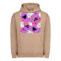 Pigment Burro cute ghost halloween seamless pattern Urban Hoodie - BundleAndBundleShop