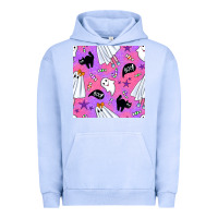 Pigment Grape Ice cute ghost halloween seamless pattern Urban Hoodie - BundleAndBundleShop