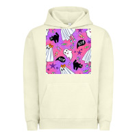 Pigment Pistachio cute ghost halloween seamless pattern Urban Hoodie - BundleAndBundleShop
