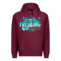 Burgundy freezing season Premium Hoodie - CowGirlArtShop
