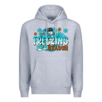 Heather Grey freezing season Premium Hoodie - CowGirlArtShop
