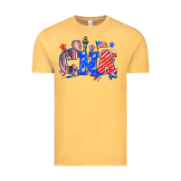 Vintage Mustard 4th of july cna Vintage Tee - NancyCooperArtShop